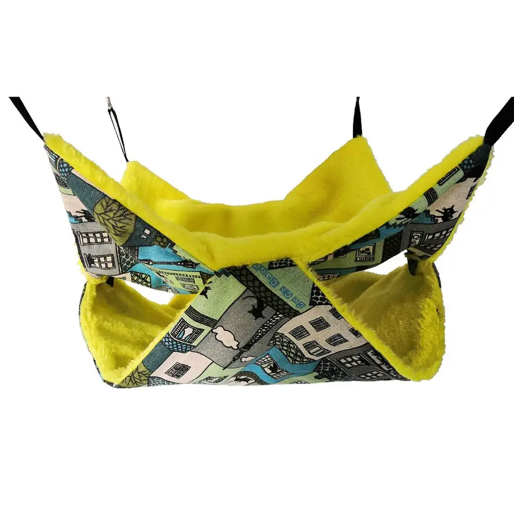 Маленький Домашний хомяк кролик двухслойный теплый спальный жилет гамак для