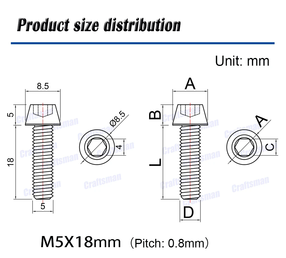 Титан Ti M5 x от 10 до 12 лет, 16, 18, 20, 25 30 35, 40 45 50 мм шестигранный ключ конусности головки болта для Велосипедный вынос руля стойка сиденья велосипед запчасти GR5