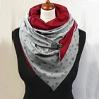 Шарф-хомут на пуговицах, Зимний вязаный, унисекс, 36 видов, z1217 #4