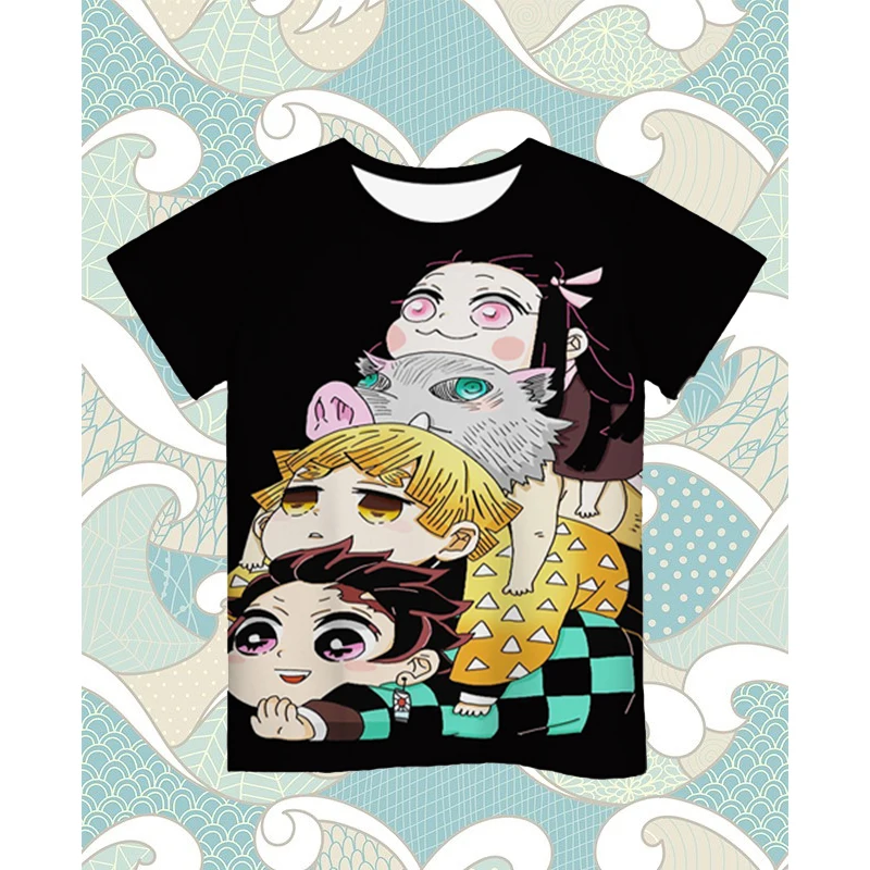 

Demon Slayer 3D Tops Japanese Hot Anime Children's T-shirt Boys & Girls Cartoon Clothes Summer Short Sleeve Tops Clothing