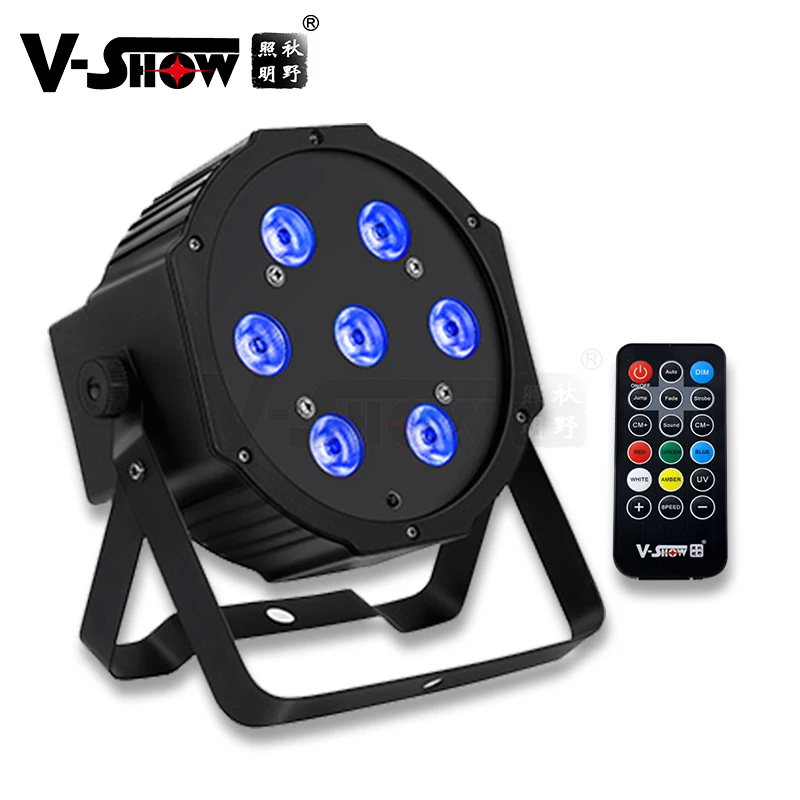 V show 8 шт. 7x10 ватт RGBW 4в1 Led Par сценический светильник Dmx пульт дистанционного