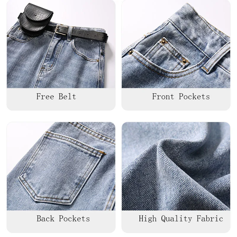 Long Denim Skirt Women Street Wear High Waist Jeans With Belt Straight A-line Pencil Elegant Summer 2020 Hot Sale | Женская одежда