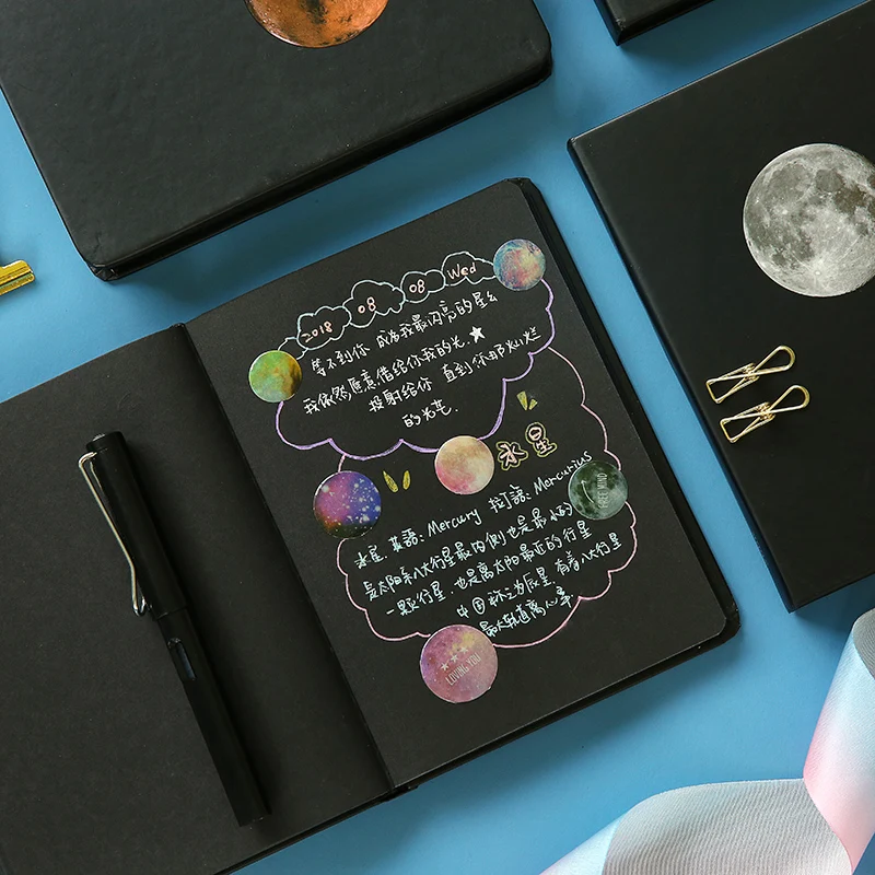 

1pc A5 Black Inner Page Notebook Diary DIY Drawing Graffiti Scrapbook Student Supplies Journal
