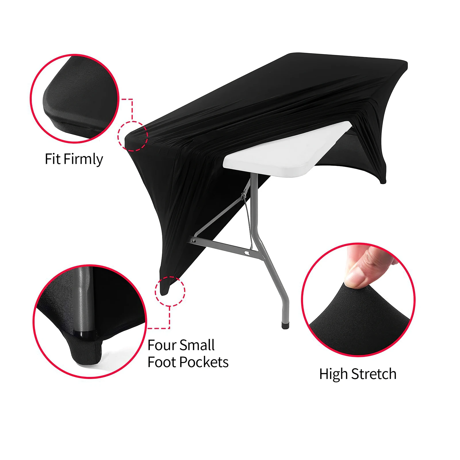 

Table Tablecloth Elastic Retractable Table Cover Tablecloth High Quality Polyester Table Cover Table Protector Pad