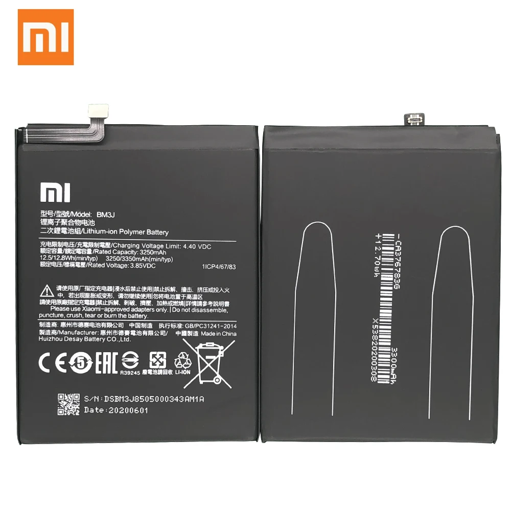 

Xiao Mi Original Phone Battery BM3J 3250mAh for Xiaomi Mi 8 Lite High Quality Replacement Batteries