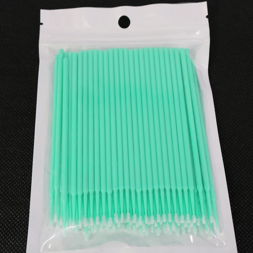 100 шт./упак. Microbrushes клей для наращивания ресниц Инструменты Одноразовые кисти