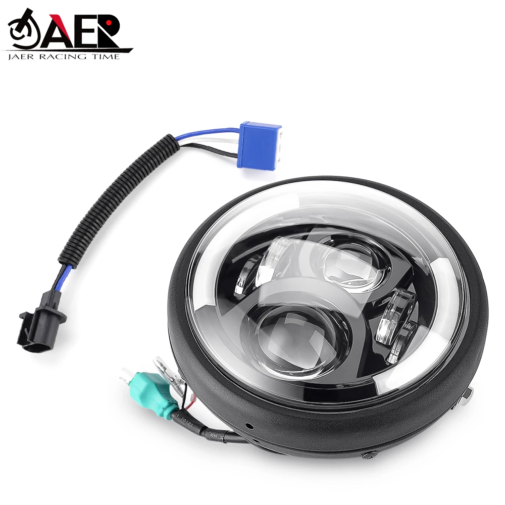 

7.5" Round 60W LED Motorcycle Headlight for Harley with Turn Signal Light Indicator Blinker and DRL Hi&Low Beam Headlamp