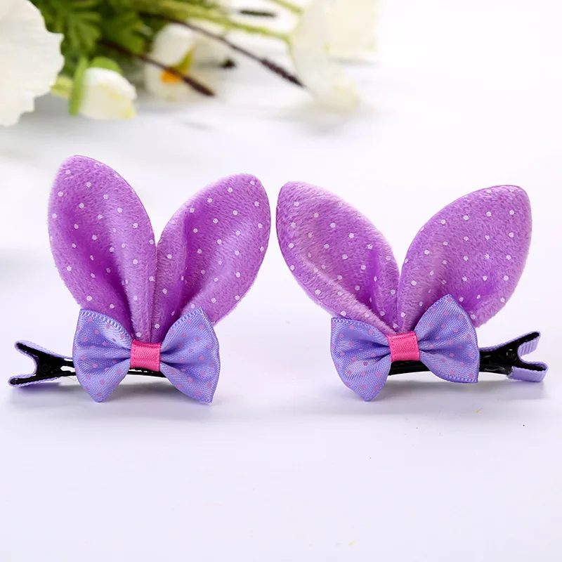 1pcs Cute Girl's Hair Clips Barrettes 3D Dot Butterfly Rabbit Ears Cloth Hairpins Princess Bows for Girls kids Handmade Acce | Детская