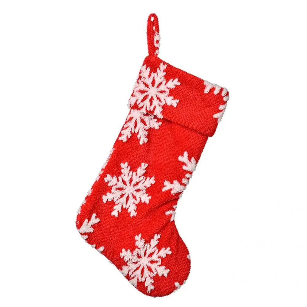 

Beautiful Snowflake Design Christmas Tree Celebration Knitted Stocking Decor for Decoration