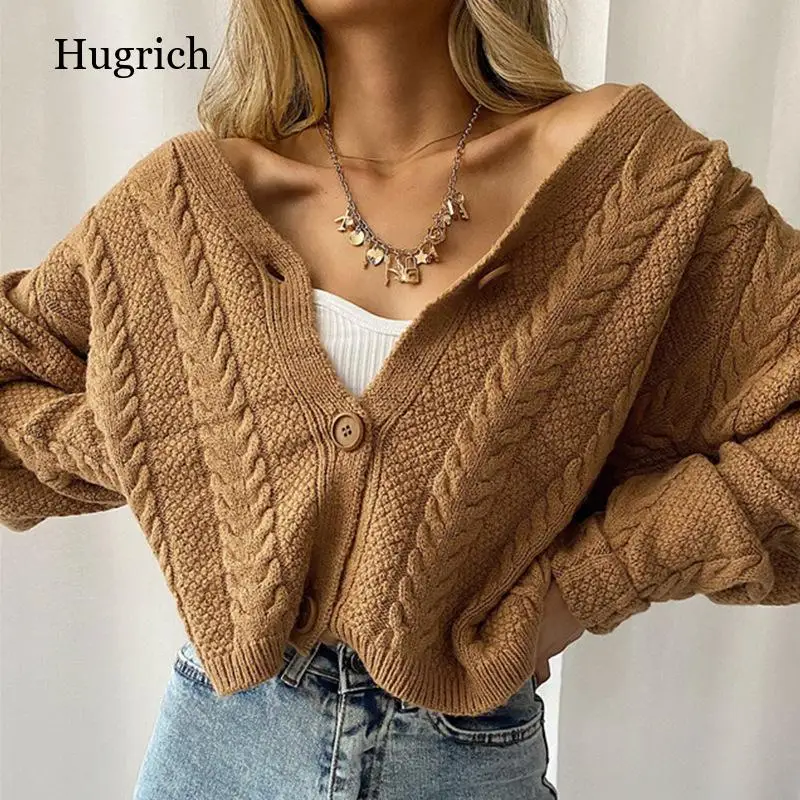 

Женский вязаный кардиган оверсайз, повседневный свободный свитер цвета хаки, белая верхняя одежда, весна-осень 2021