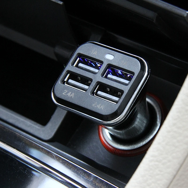 HAWEEL Универсальный 5V 6.8A 4 usb порта автомобильное зарядное устройство для смартфонов/планшетных ПК(черный