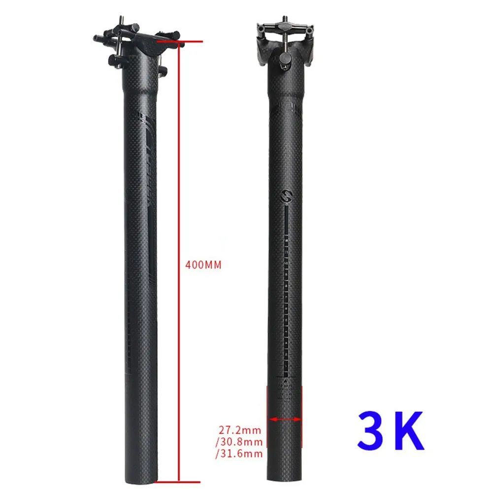 

TOSEEK Carbon Fiber MTB Road Bike Seatpost Folding Bicycle Seat Tube Mountain Bike Bicycle Parts Seat Tube 27.2 30.8 31.6 400mm