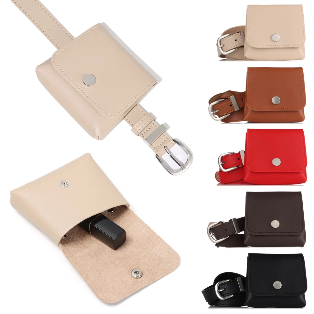 Модные женские Поясные Сумки из искусственной кожи однотонная женская сумочка