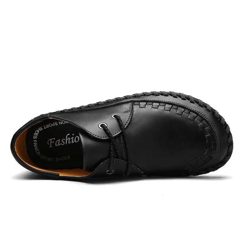 Новая кожаная мужская повседневная обувь ручной работы модные дизайнерские