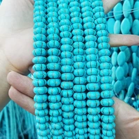 natural blue stone pumpkin shaped beads 8 18mm semi precious stones loose beads loose beads diy bracelet accessories 39cm