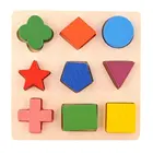Детские деревянные геометрические блоки, пазлы, познавательная игрушка для детей, обучающая игрушка для раннего обучения, подарок для детей