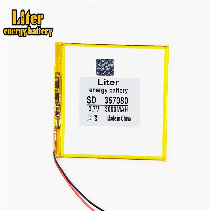 3 7 в 3000 мАч 6 дюймовый полимерный аккумулятор с плоской панелью встроенный