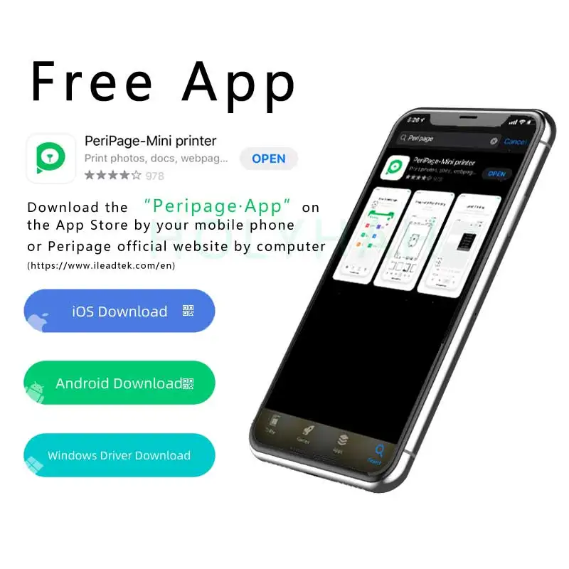Мини-термопринтер Peripage A6 портативный Bluetooth красный желтый коричневый для IOS Android |