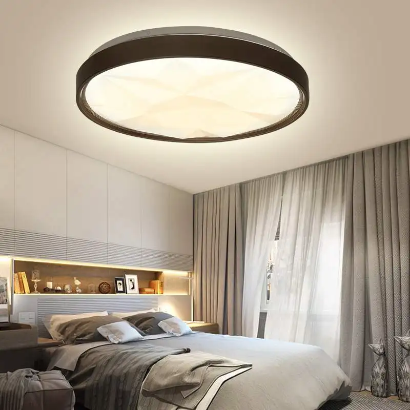 

50CM 200W Dimmable Ultra-thin Diamond Modern Round LED Ceiling Light for Living Room Bedroom Lamp with 2.4G/IR Remote Control