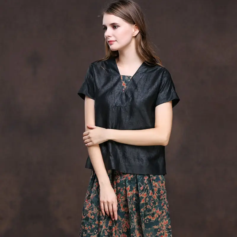 

2021 Silk Dress Gambiered Gauze Set Half Length Skirt Women's Floral Long Dress Mulberry Silk Two Piece Skirt Suit