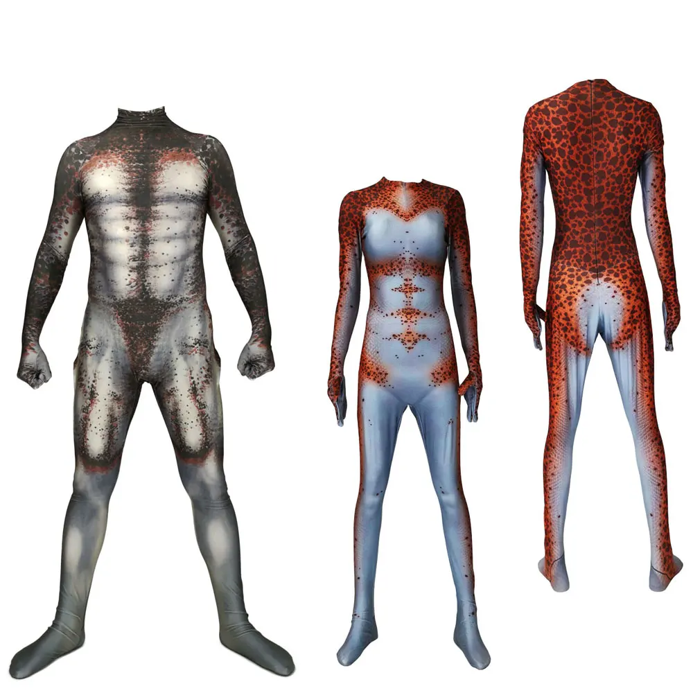 Костюм хищника Zentai Женский Базовый костюм супергероя для косплея с 3D принтом на