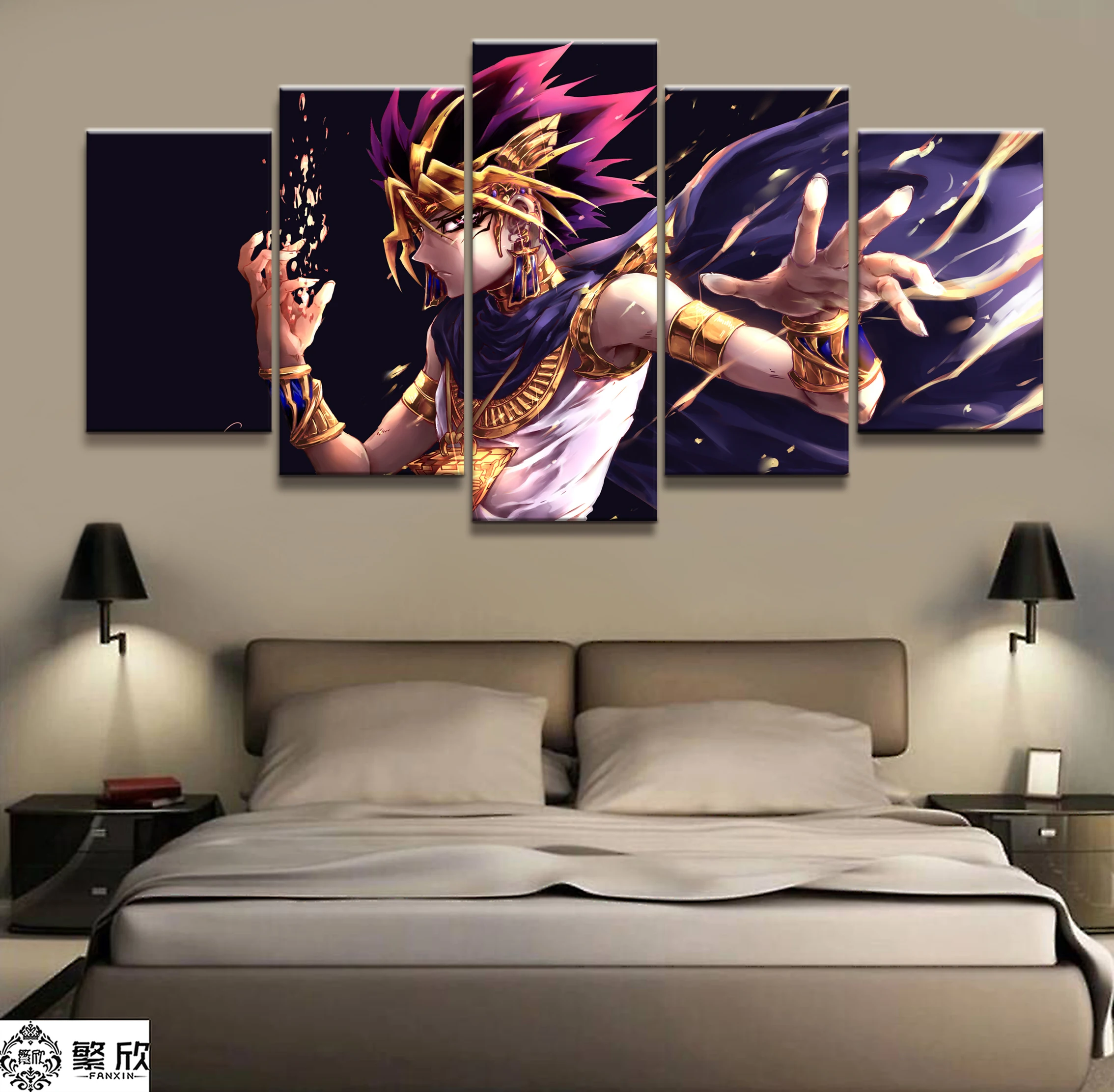 Home Decor Modular Canvas Picture 5 Piece Duel Monsters Animation Art Painting Poster Wall For Wholesale | Дом и сад