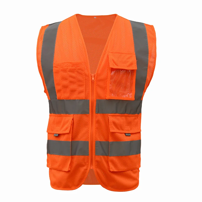 SFvest HI VIS VIZ жилет руководителя высокой видимости светоотражающий сетчатый жилет Мульти-карман жилет безопасности со светоотражающими полосками сетчатый жилет