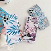 phone case sfor iphone 11 pro max 7 8 plus x xr xs max se 2020 case fashion leaf flower imd back cover soft siliocne tpu cover