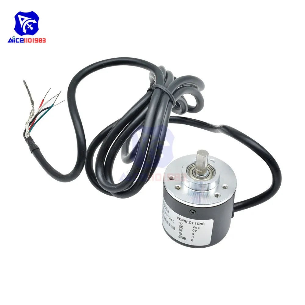 Diymore кодер 600 P/R фотоэлектрический инкрементный поворотный 5-24V AB два этапа 6 мм вал