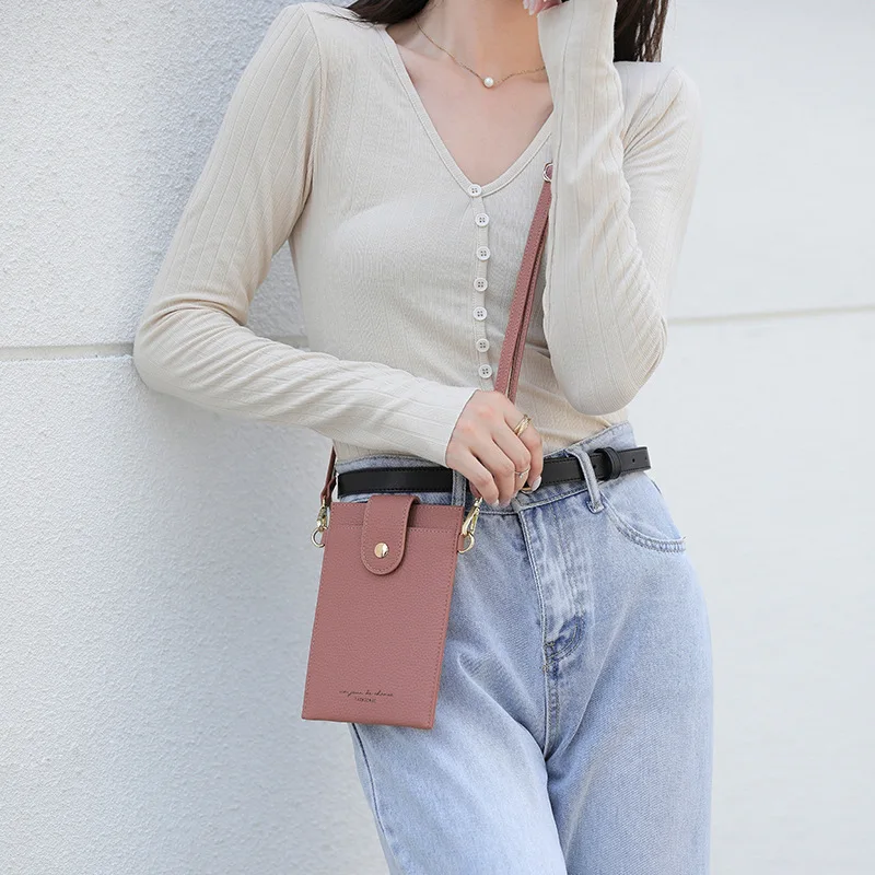 

Korean Style PU Buckle Thin Crossbody Bag Women Soft-Faced Letter Crossbody Bag Women'S Fashion Simple Messenger Bags Woman 2021