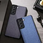 Чехол для Samsung Galaxy S21 S22 Ultra Plus, зеркальный чехол с тканевой текстурой, простой дизайн, чехол для samsung s22 s21 ultra plus