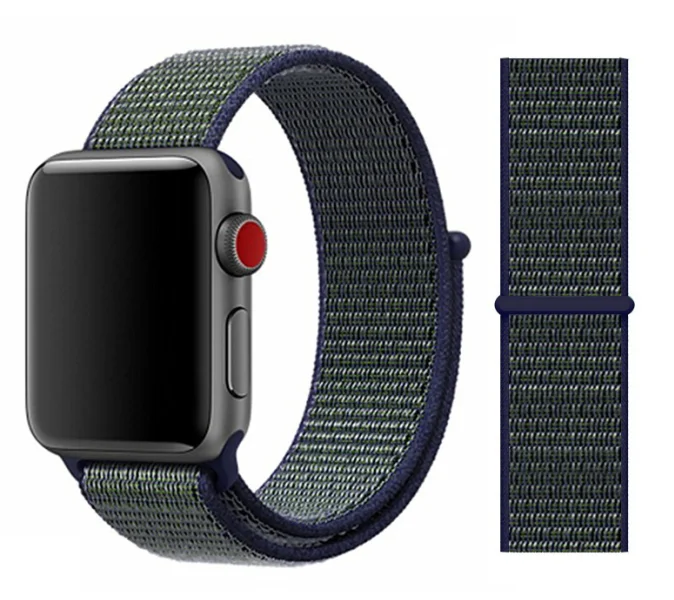 6 Deep fog gray Ремешок для apple watch 5 44 мм 40 мм 42 мм 38 мм iwatch Series 3 2 1 нейлоновый спортивный ремешок для часов Браслет apple watch 5 4 band - Цвет ремешка: 6 Deep fog gray