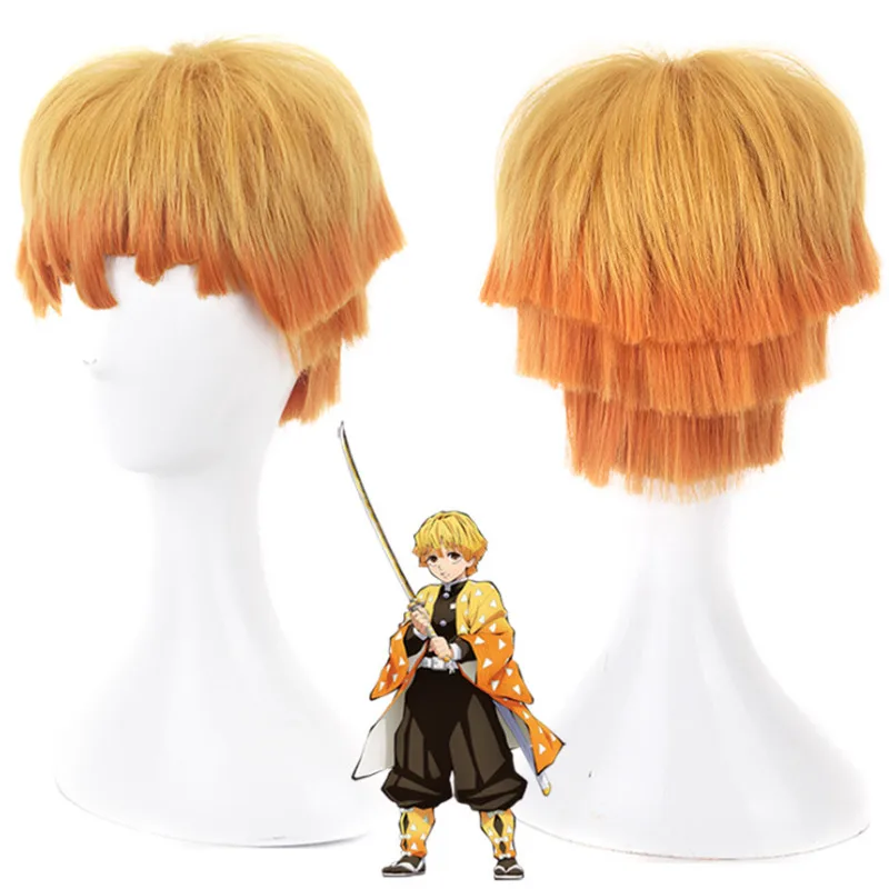 Парики для косплея агатсума зенитсу из аниме рассекающий демонов агато незуко