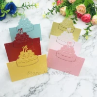 50pcs birthday lace name place cards wedding decoration table decor table name message greeting card baby shower party supplies
