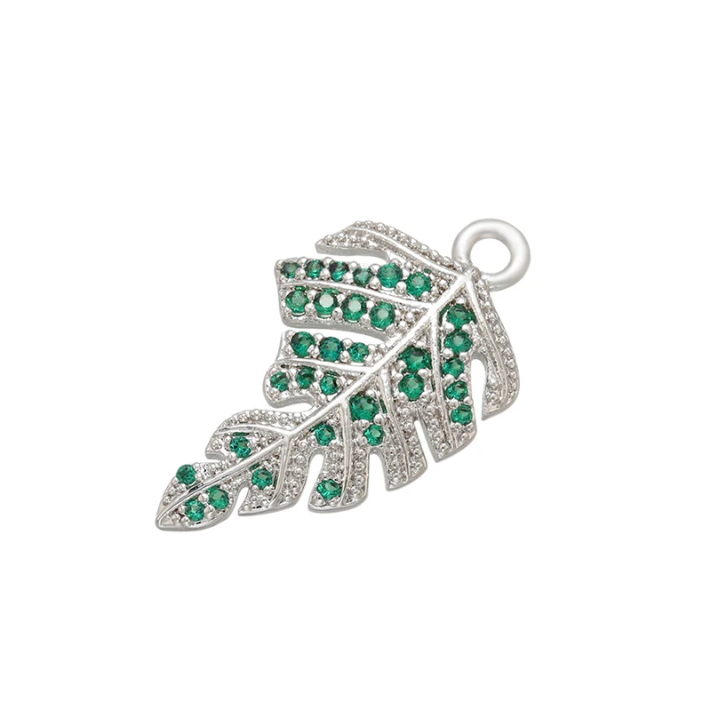 ZHUKOU золотистого/серебристого цвета CZ кристалл дерево/Листья Серьги Подвески для