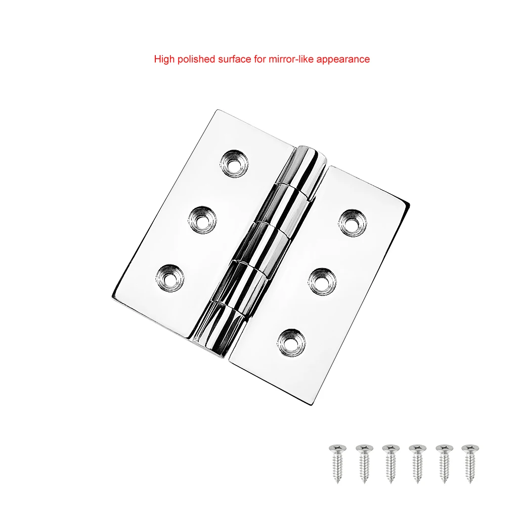 

2X Stainless Steel 316 100*100mm Boat Caravan RV Deck Hinge Cupboard Cabinet Drawer Door Strap Butt Hinge Furniture Hardware
