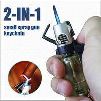 lighters portable nozzle butane jet gas key ring spray gun welding torch lighter windproof household items smoker gifts no fuel