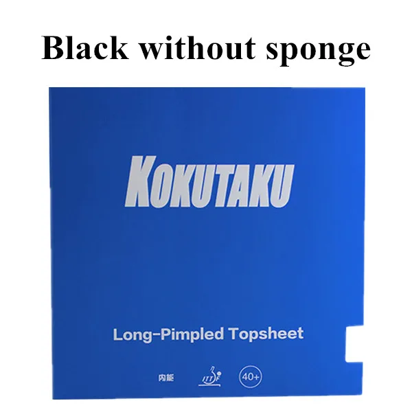 Black without sponge KOKUTAKU для 40+ длинных пипсов из резины для настольного тенниса без губки(верхний лист, бык) с губкой 0,6 мм - Цвет: Black without sponge