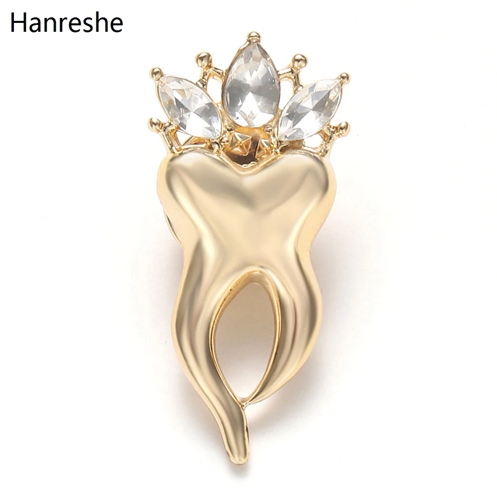 Изысканная циркониевая Хрустальная зубная брошь булавка из цинкового сплава