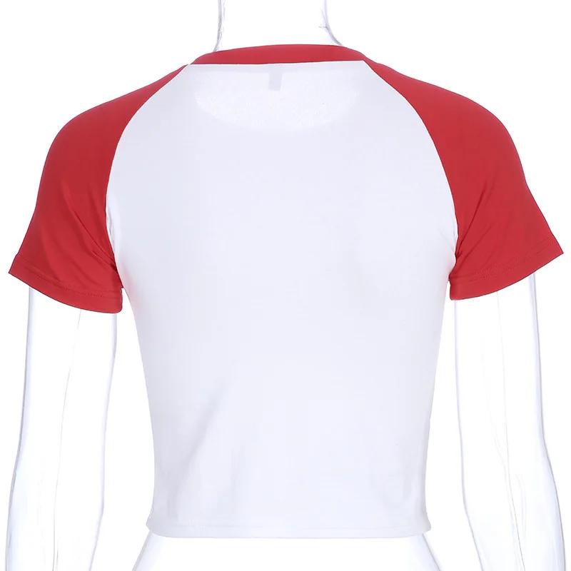 Женский короткий топ с принтом Kiss Devil в стиле Харадзюку летняя футболка коротким