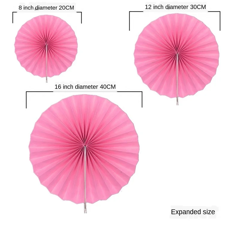 6Pcs/Set DIY Handmades Paper Tissue Fans Hanging Crafts Flower for Baby Shower Wedding Party Birthday Festival Decor - купить по
