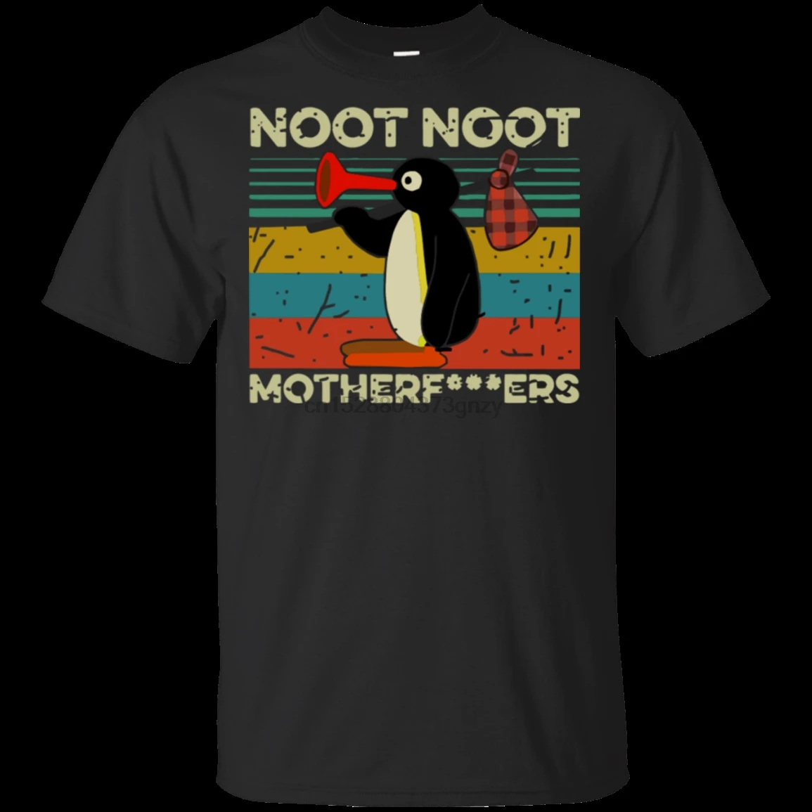 Pingu Noot Motherfcker Винтажная Футболка черно темно синяя для мужчин женщин подарок