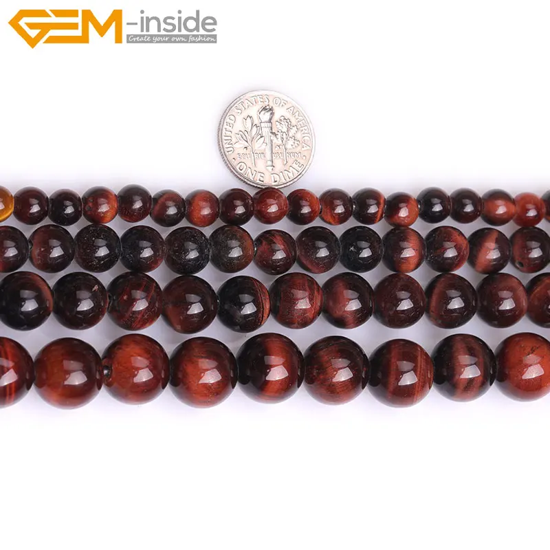 Natural Tiger Eye Chakra Stone Round 2mm Big Hole Loose Beads For Jewelry Making Strand 15inch DIY Bracelet Necklace | Украшения и