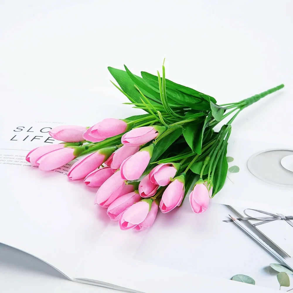 

Artificial Flowers, 21Heads Magnolia Flower Bract 35 Cm Single Bunch, Home Decoration, Hotel, Restaurant Vase Flower Arrangement