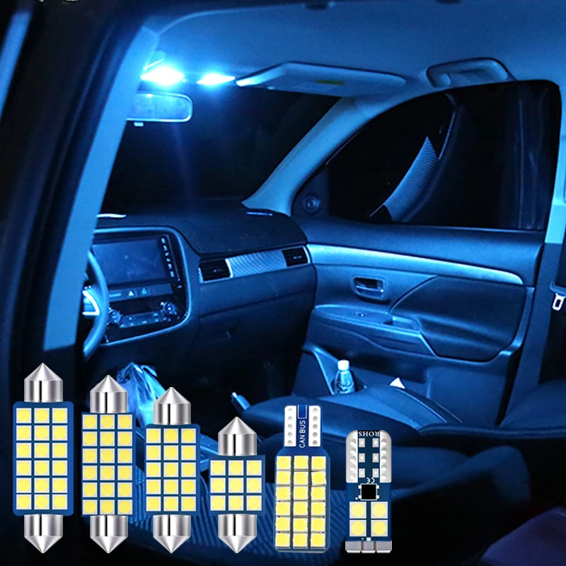 

4pcs Auto LED Bulbs Car Interior Light Kit Dome Reading Light Trunk Lamp For Mitsubishi Eclipse Cross 2018 2019 2020 Accessories
