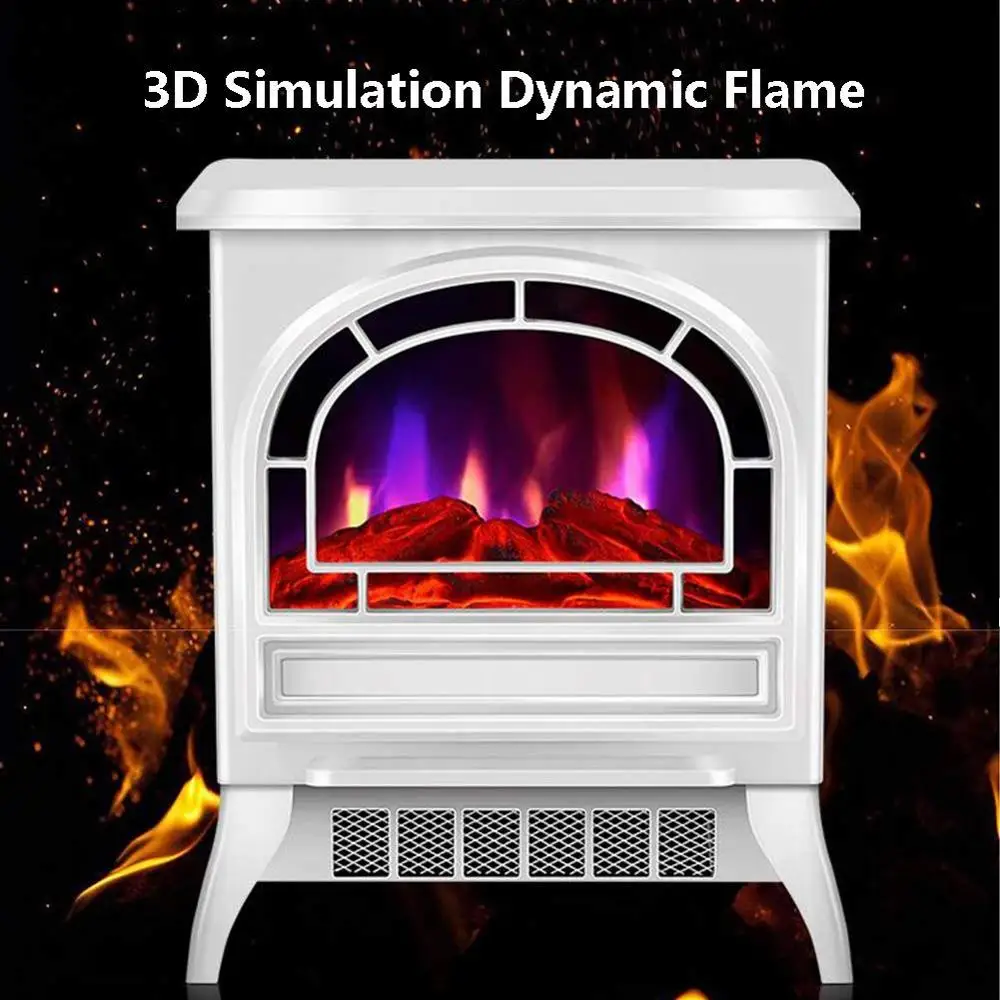DUOLANG электрический камин портативный отдельно стоящий обогреватель 3D эффект пламени, 1800 Вт комнатный обогреватель, обогреватель пространства