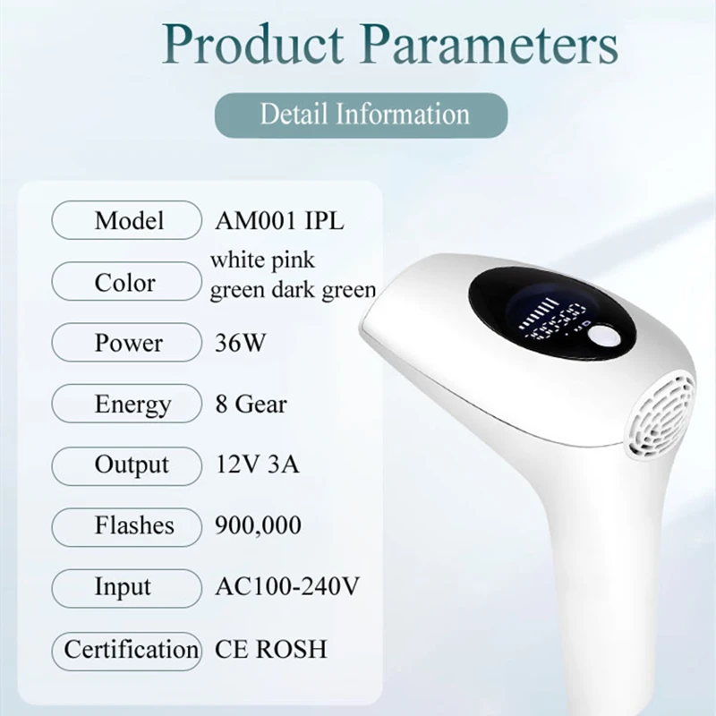 Лазерный эпилятор 9Permanent IPL устройство для удаления волос 900000 вспышек
