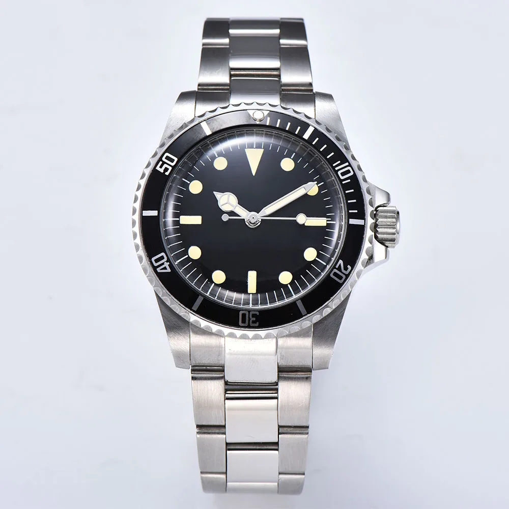 Автоматические механические часы мужские 40 мм стальной корпус алюминиевый