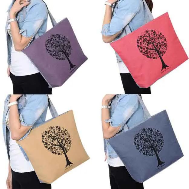 

Fashion Canvas Handbag Tree Printing Women Shoulder Messenger Bag Casual Office Lady Crossbody Bag High Quality Handbags#H25