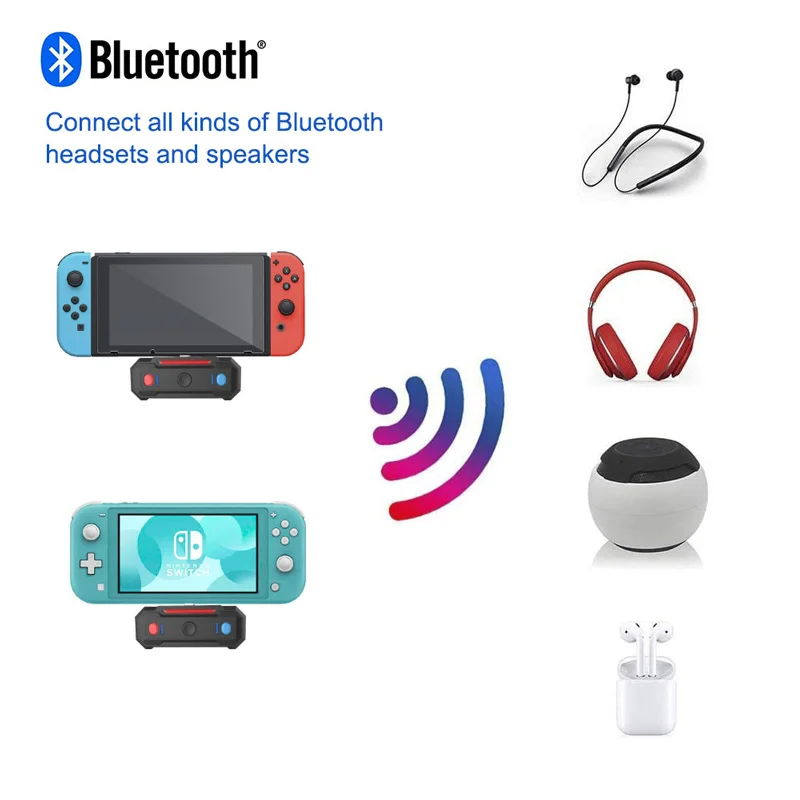 Адаптер Bluetooth Type C для Nintendo Switch Lite беспроводной передатчик с низкой задержкой HDMI